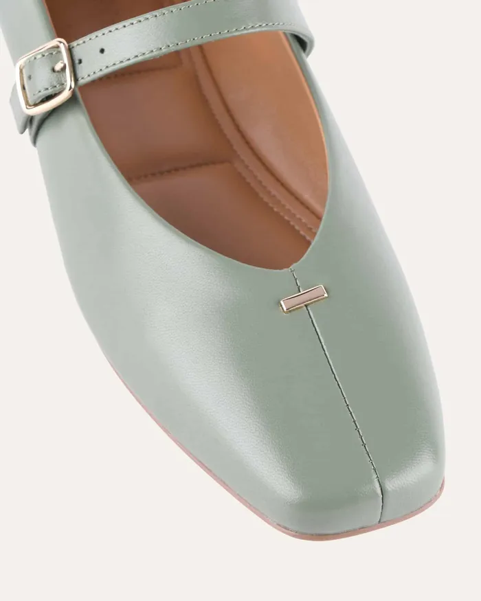 CASUAL jomercer Women April casual flats pistachio green leather CASUAL jomercer Women April casual flats pistachio green leather