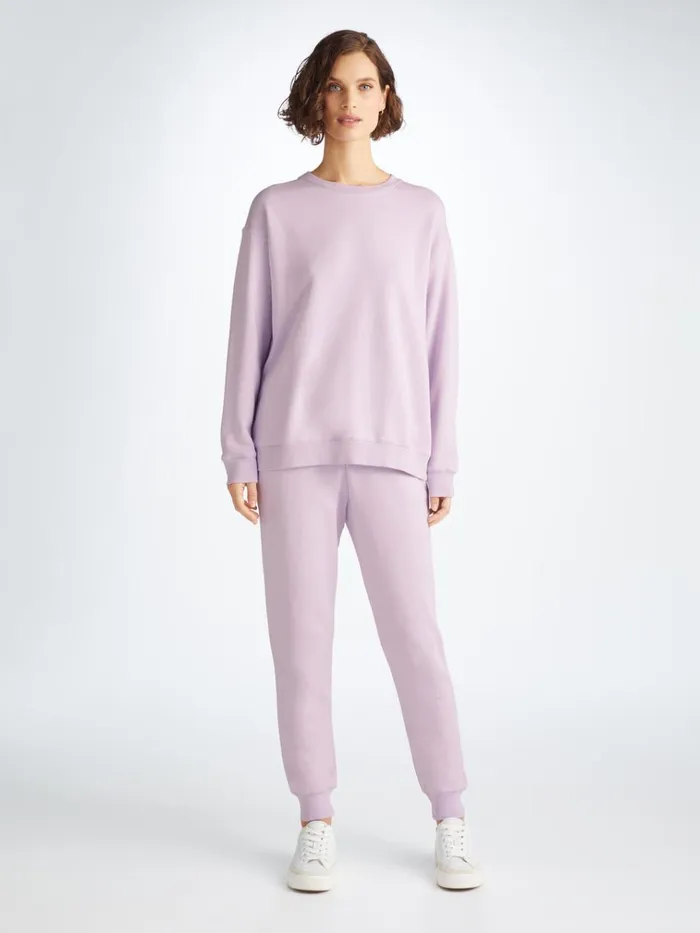 Casual Pants Women Derek Rose Sweatpants Quinn Cotton Modal Lilac