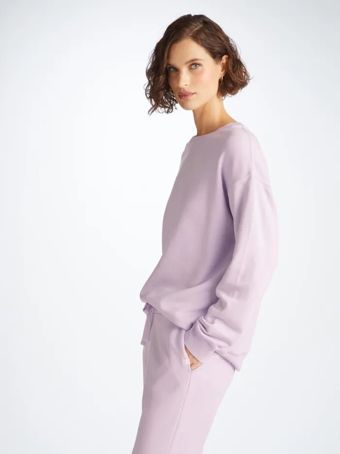 Casual Pants Women Derek Rose Sweatpants Quinn Cotton Modal Lilac