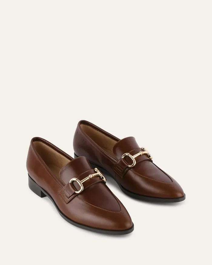 Cecilia loafers dark choc leather Women LACE UP and LOAFERS jomercer
