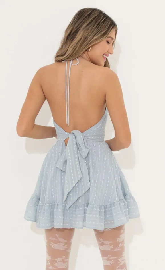 Chiffon Ruffle Dress Blue Women LUCY IN THE SKY Mini Dresses Chiffon Ruffle Dress Blue Women LUCY IN THE SKY Mini Dresses