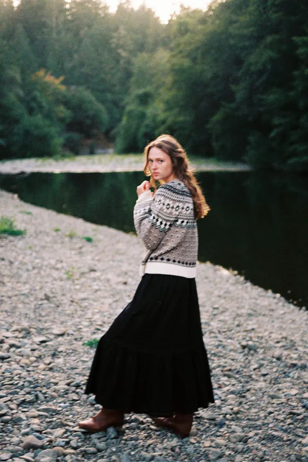 Christy Dawn Sweaters and Outerwear Women The Linnea Sweater Oatmeal Fair Isle