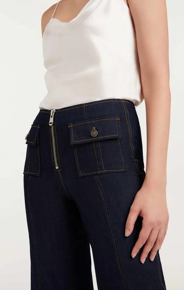 Cinq Sept Azure Pant Indigo Women Pants