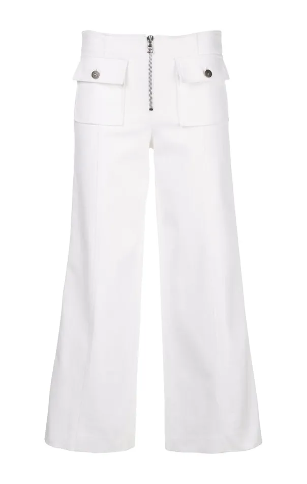 Cinq Sept Azure Pant White Women Pants