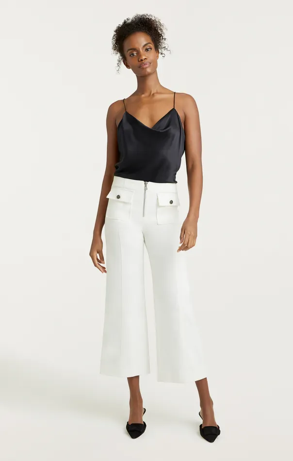 Cinq Sept Azure Pant White Women Pants