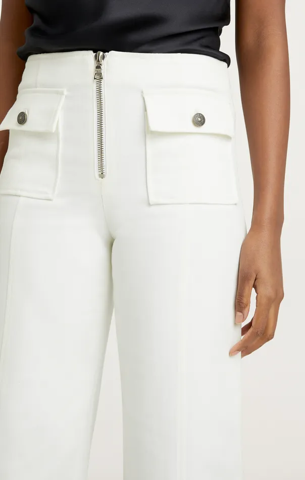 Cinq Sept Azure Pant White Women Pants