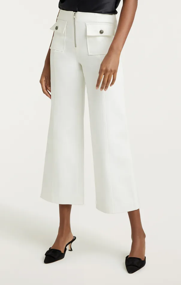 Cinq Sept Azure Pant White Women Pants