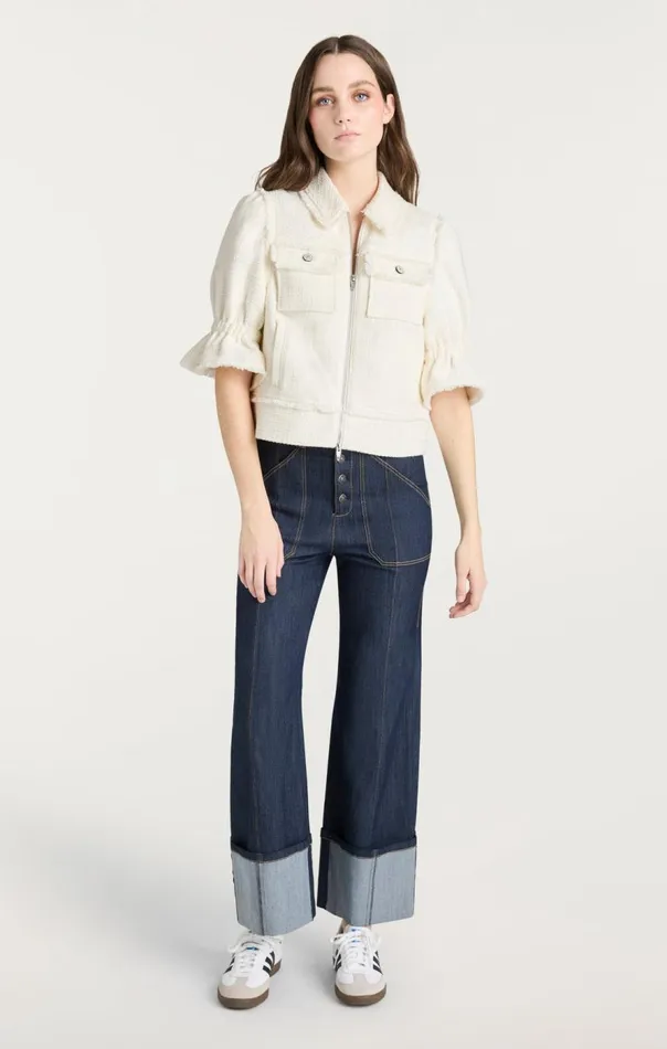 Cinq Sept Boucle Holly Jacket Gardenia Women Jackets