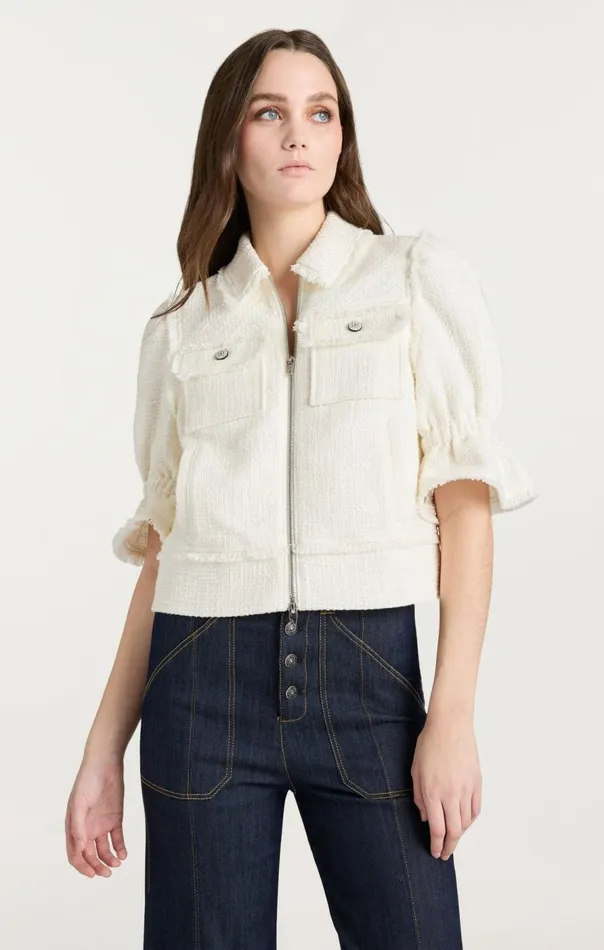 Cinq Sept Boucle Holly Jacket Gardenia Women Jackets
