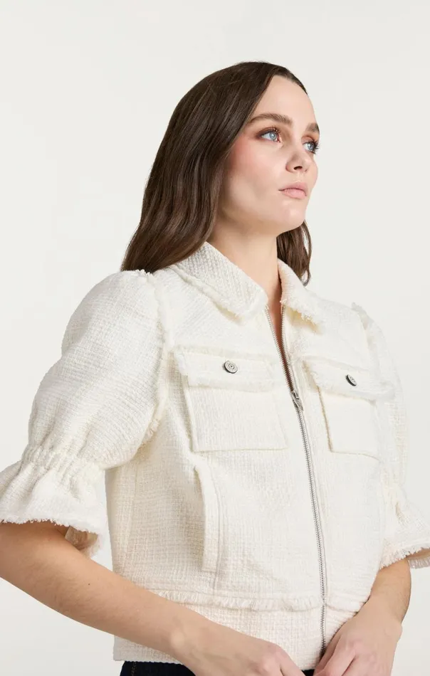 Cinq Sept Boucle Holly Jacket Gardenia Women Jackets