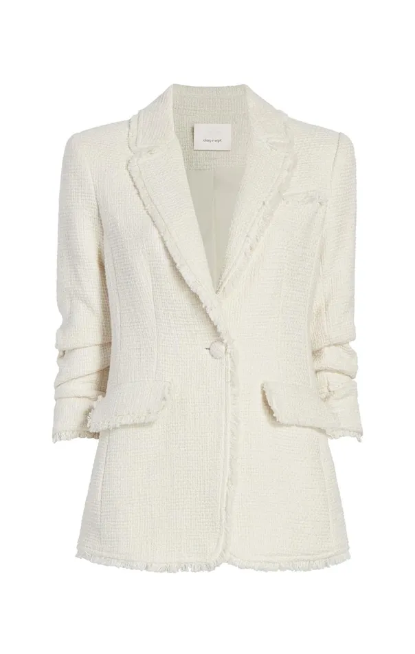 Cinq Sept Boucle Khloe Blazer Gardenia Women Blazers