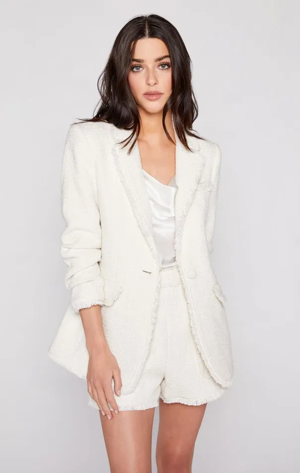 Cinq Sept Boucle Khloe Blazer Gardenia Women Blazers