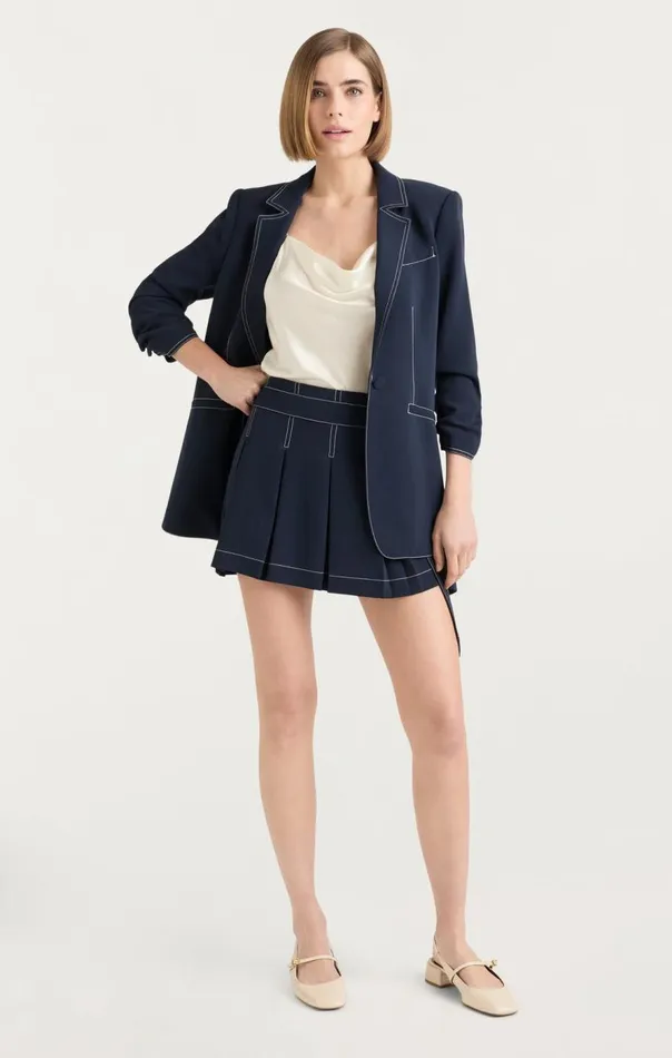 Cinq Sept Ciela Skort Navyivory Women Shorts