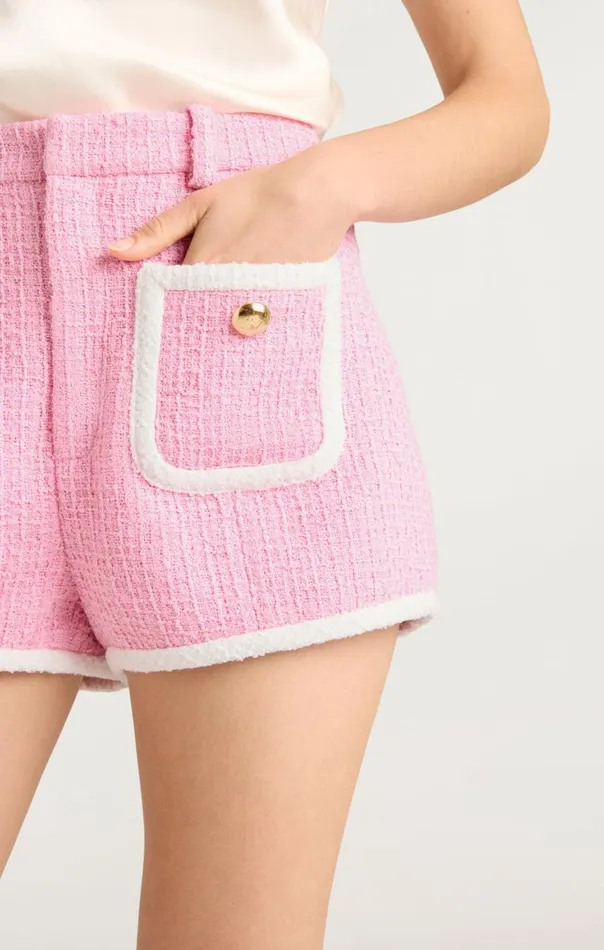 Cinq Sept Contrast Auden Short Flamingowhite Women Shorts