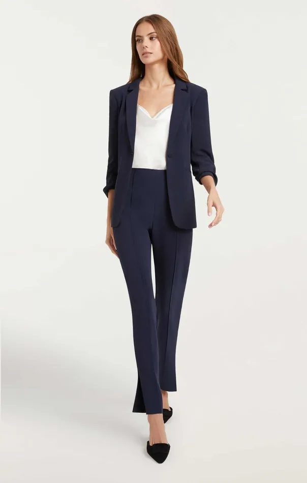 Cinq Sept Crepe Khloe Blazer Navy Women Blazers