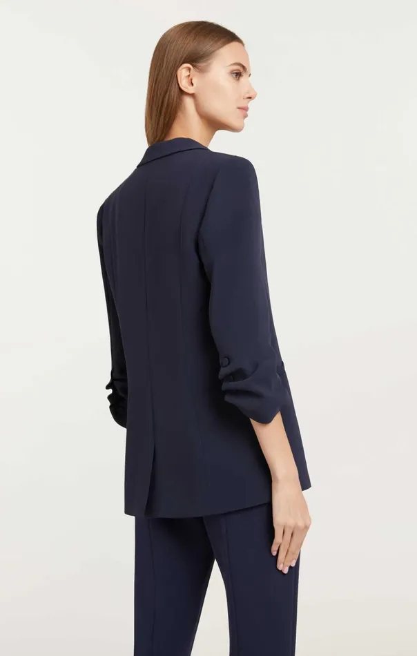 Cinq Sept Crepe Khloe Blazer Navy Women Blazers
