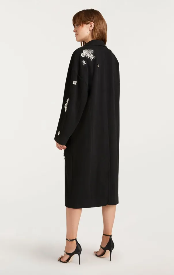 Cinq Sept Crystal Ivy Gravis Coat Black Women Outerwear