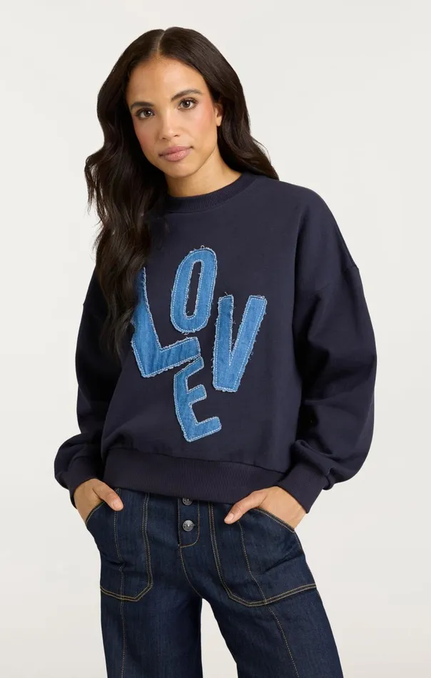 Cinq Sept Denim Love Brandy Pullover Navy Women Sweaters and Knits