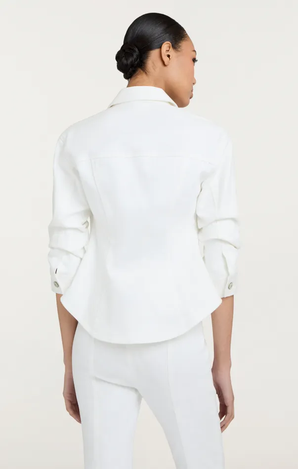 Cinq Sept Denim Scrunched Canyon Jacket White Women Denim