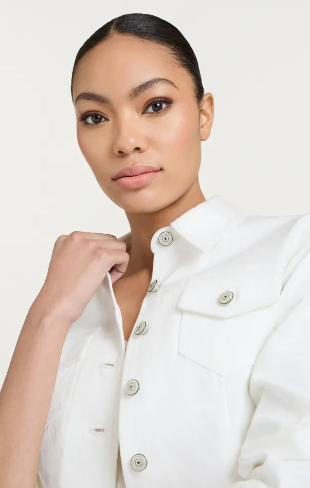 Cinq Sept Denim Scrunched Canyon Jacket White Women Denim