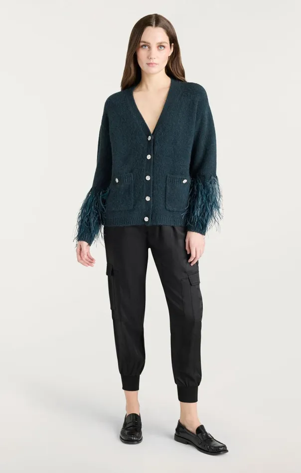 Cinq Sept Dreama Marnie Cardigan Greenonyxmulti Women Sweaters and Knits