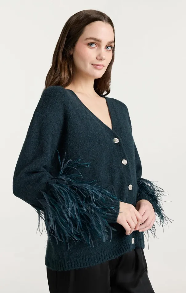 Cinq Sept Dreama Marnie Cardigan Greenonyxmulti Women Sweaters and Knits