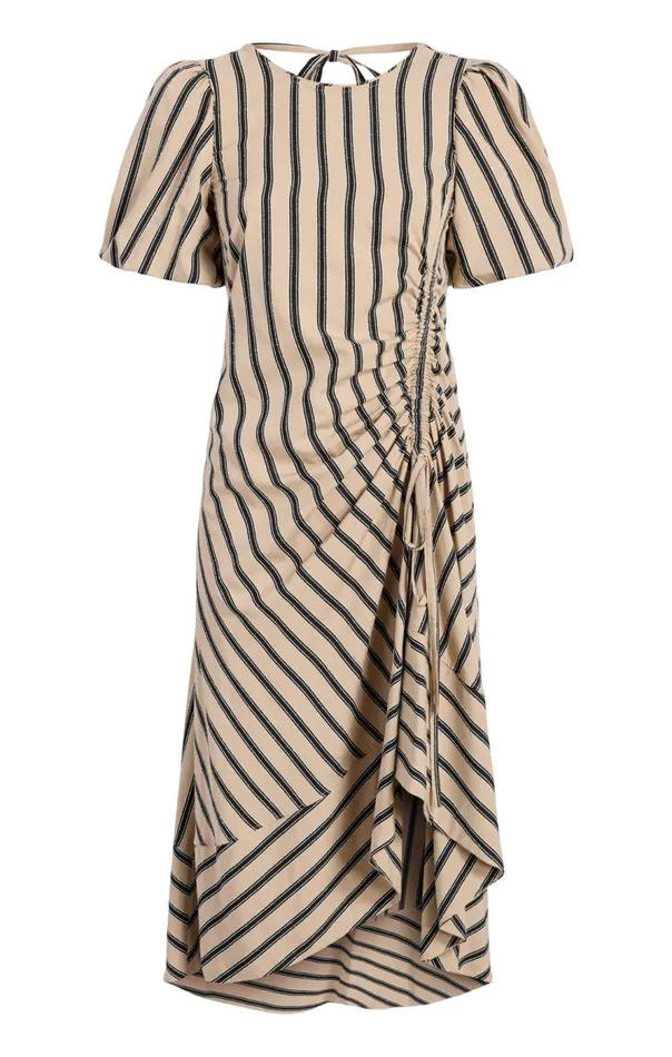 Cinq Sept Elin Dress Khakiblack Women Midi