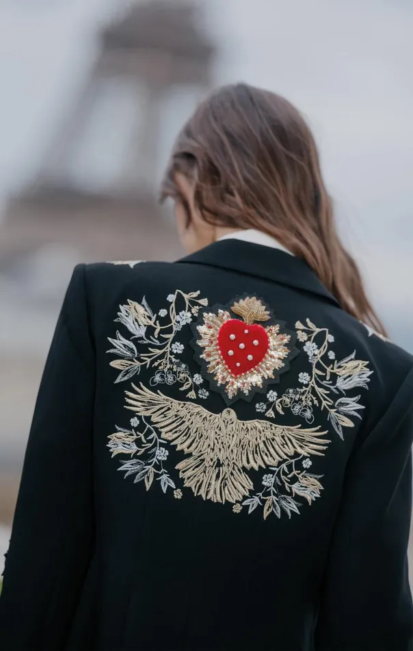 Cinq Sept Heritage Patch Cheyenne Blazer Blackmulti Women Blazers
