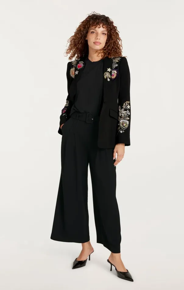 Cinq Sept Heritage Patch Cheyenne Blazer Blackmulti Women Blazers