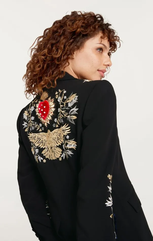 Cinq Sept Heritage Patch Cheyenne Blazer Blackmulti Women Blazers