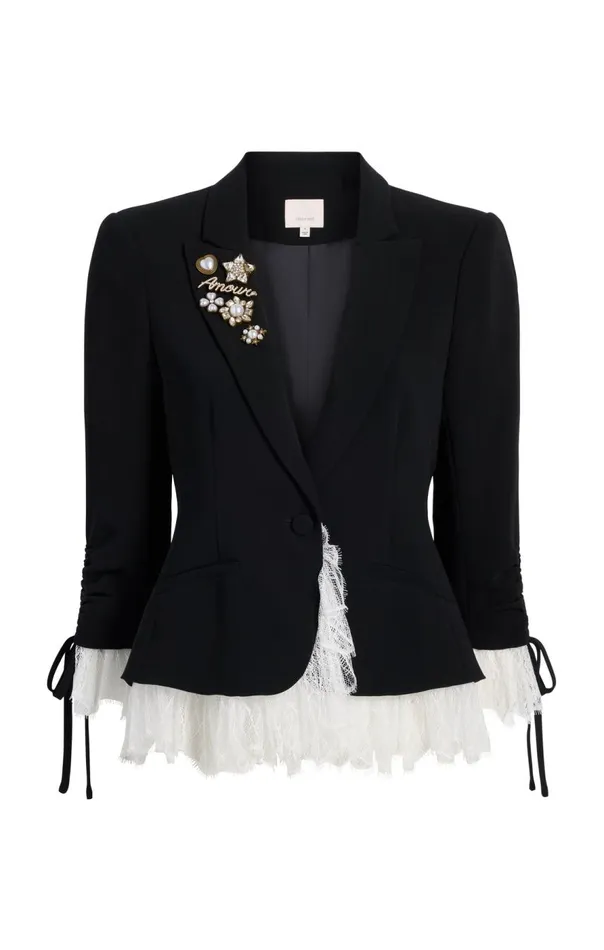 Cinq Sept Le Petit Roxie Blazer Blackivory Women Blazers