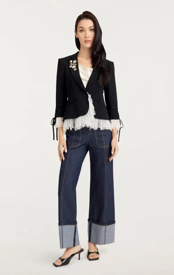 Cinq Sept Le Petit Roxie Blazer Blackivory Women Blazers