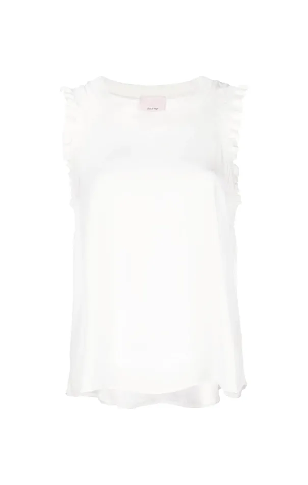 Cinq Sept Lenore Top Ivory Women Tank Tops and Camisoles