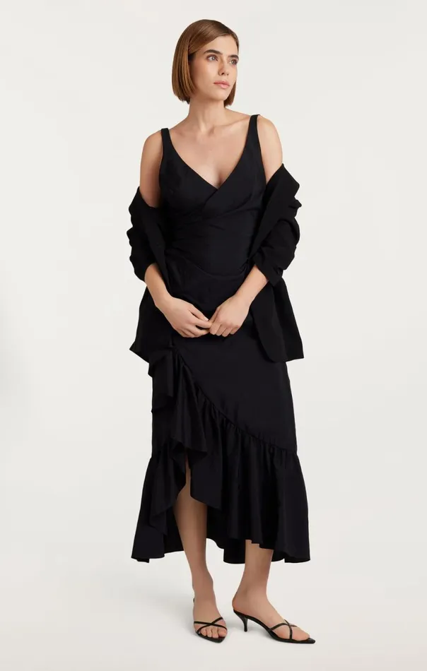 Cinq Sept Mimi Dress Black Women Midi