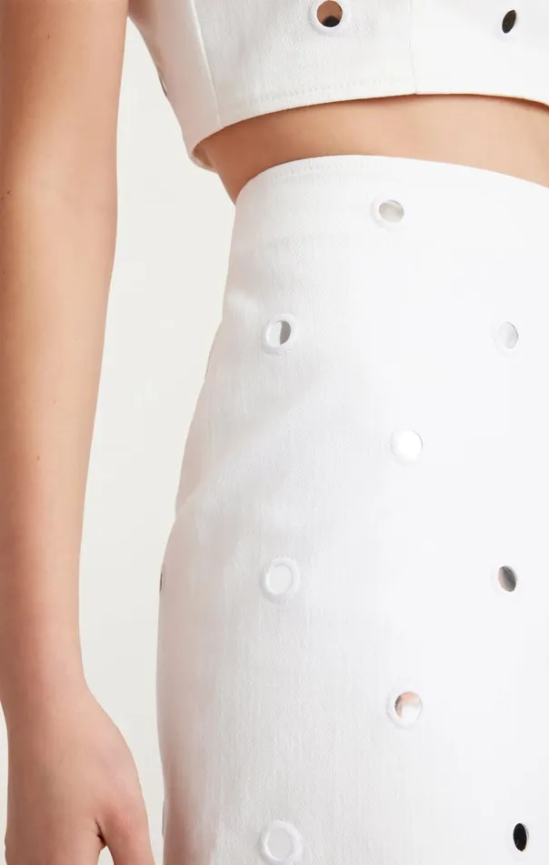 Cinq Sept Mirror Denim Doris Skirt Whitewhite Women Skirts