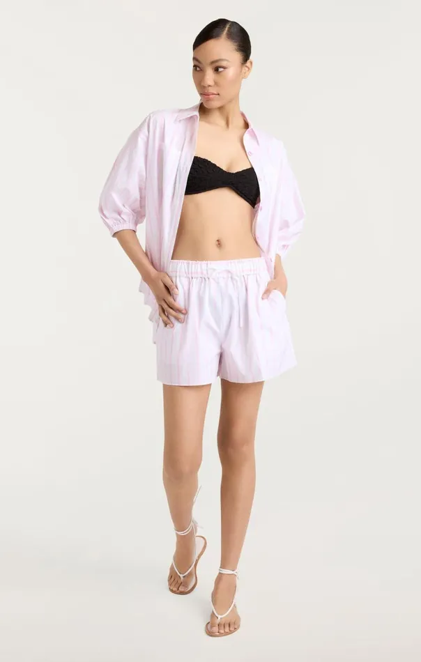Cinq Sept Sammy Stripe Jacques Short Whitebubblegum Women Shorts