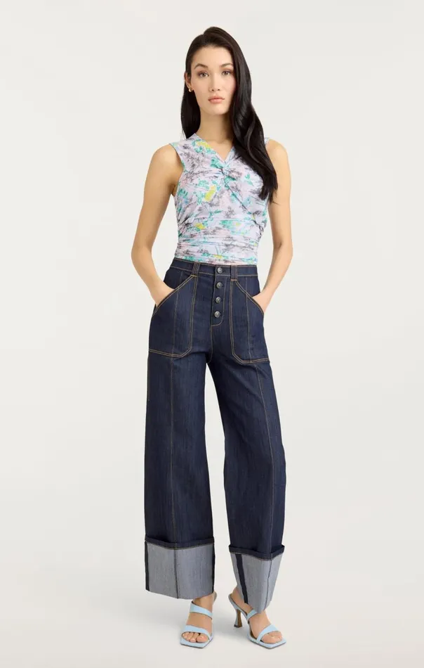 Cinq Sept Sleeveless Aniya Top Pastelmulti Women Tank Tops and Camisoles