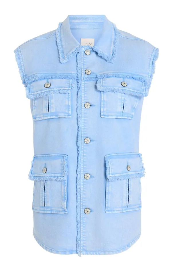 Cinq Sept Sleeveless Vera Jacket Skylight Women Denim