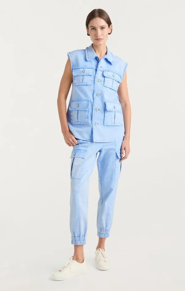 Cinq Sept Sleeveless Vera Jacket Skylight Women Denim