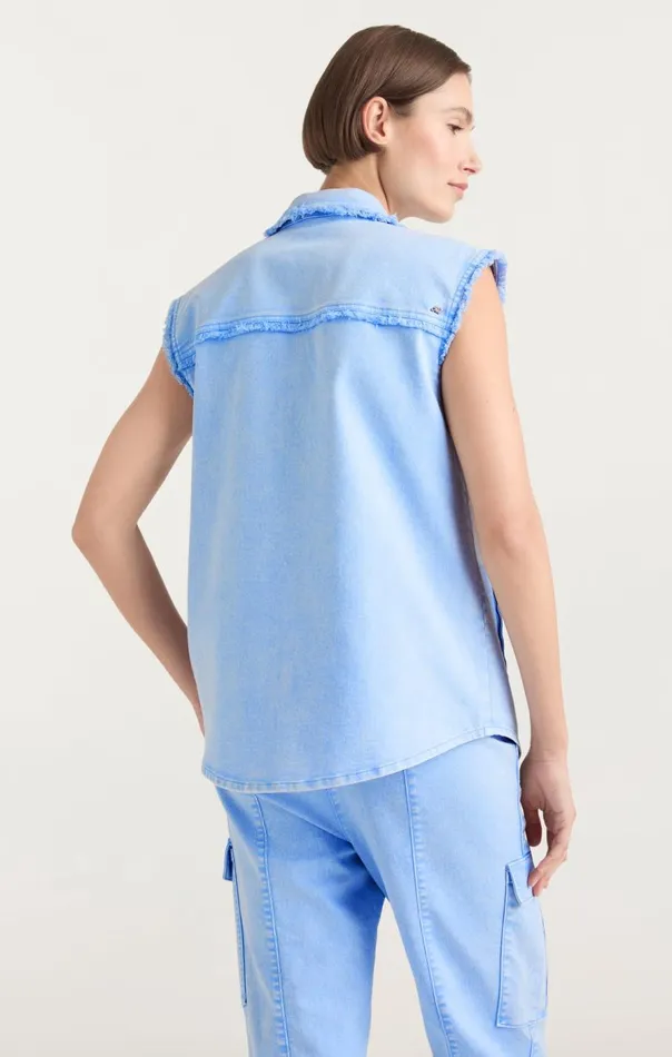 Cinq Sept Sleeveless Vera Jacket Skylight Women Denim