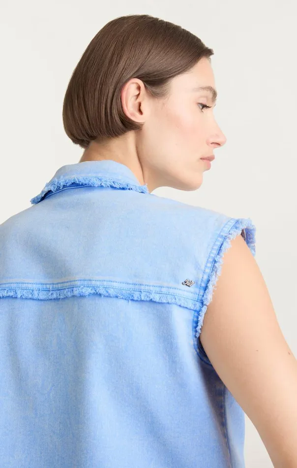 Cinq Sept Sleeveless Vera Jacket Skylight Women Denim