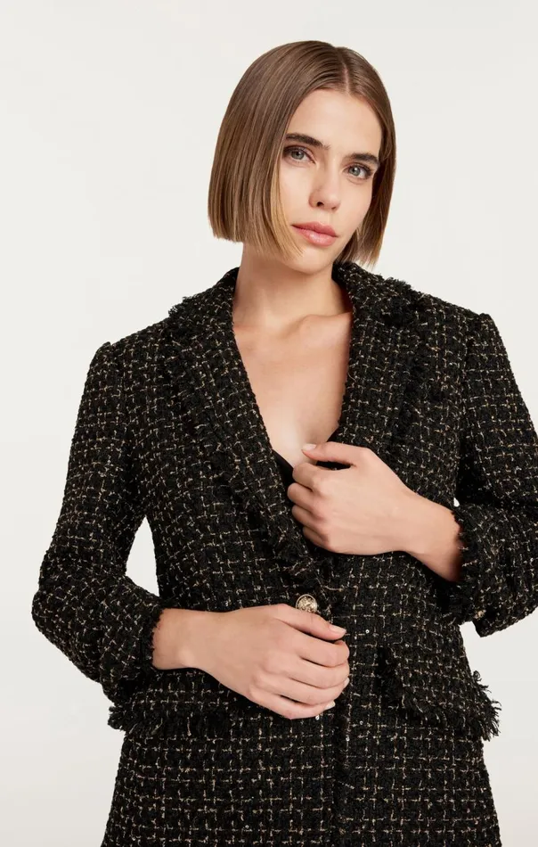 Cinq Sept Sylvie Boucle Khloe Blazer Blackgold Women Blazers