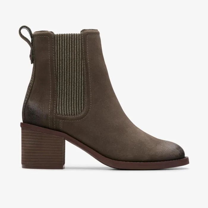 Clarks Ankle Boots Chamberly Top Mole Grey Suede 8211 Women