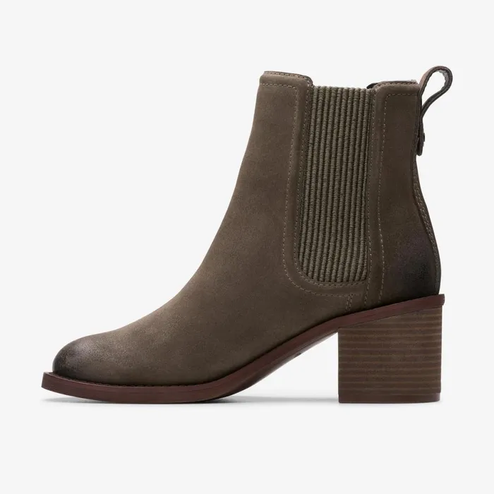 Clarks Ankle Boots Chamberly Top Mole Grey Suede 8211 Women