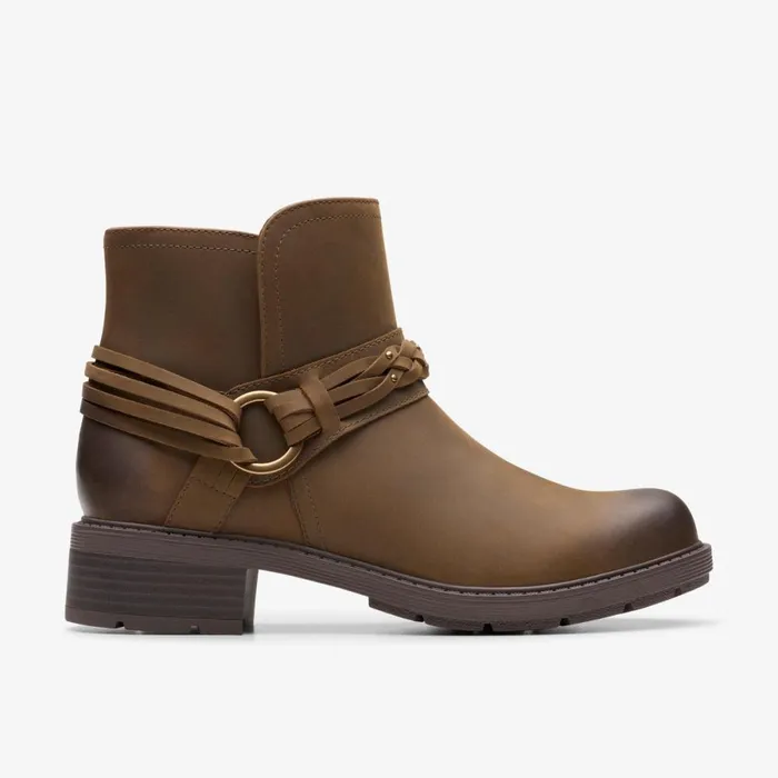 Clarks Ankle Boots Hearth Kaylie Ankle Boot Mushroom Oily 8211 Women