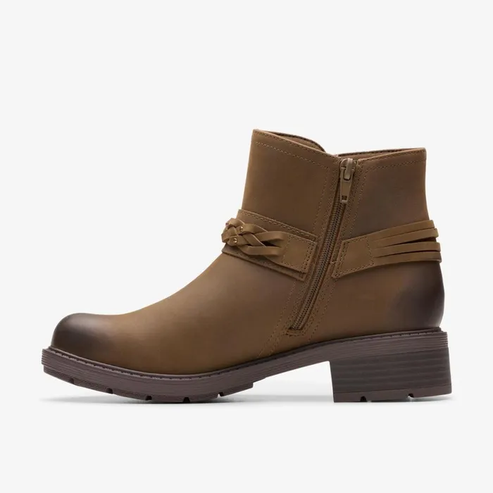 Clarks Ankle Boots Hearth Kaylie Ankle Boot Mushroom Oily 8211 Women