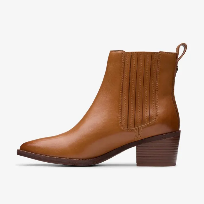 Clarks Ankle Boots Morzine Top Ankle Boot Tan Leather 8211 Women