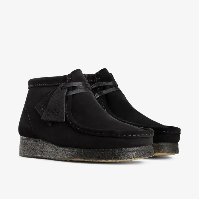 Clarks Ankle Boots Wallabee Boot Black Suede 8211 Women