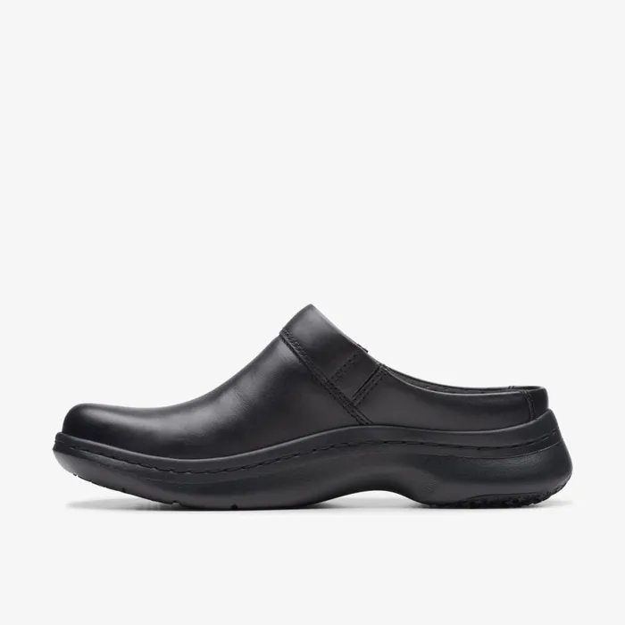 Clarks Black Shoes Clog Black Leather 8211 Women