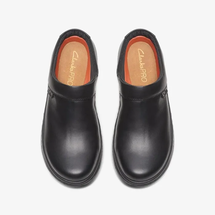 Clarks Black Shoes Clog Black Leather 8211 Women